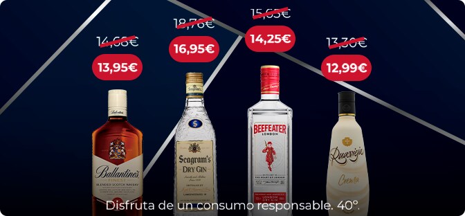 Promociones Ballantines, Beefeater, Ruavieja, Seagram's en Dia.es